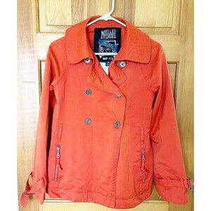 Millard Fillmore Women Sz M Orange Utility Jacket Anthropologie Spring Fall
